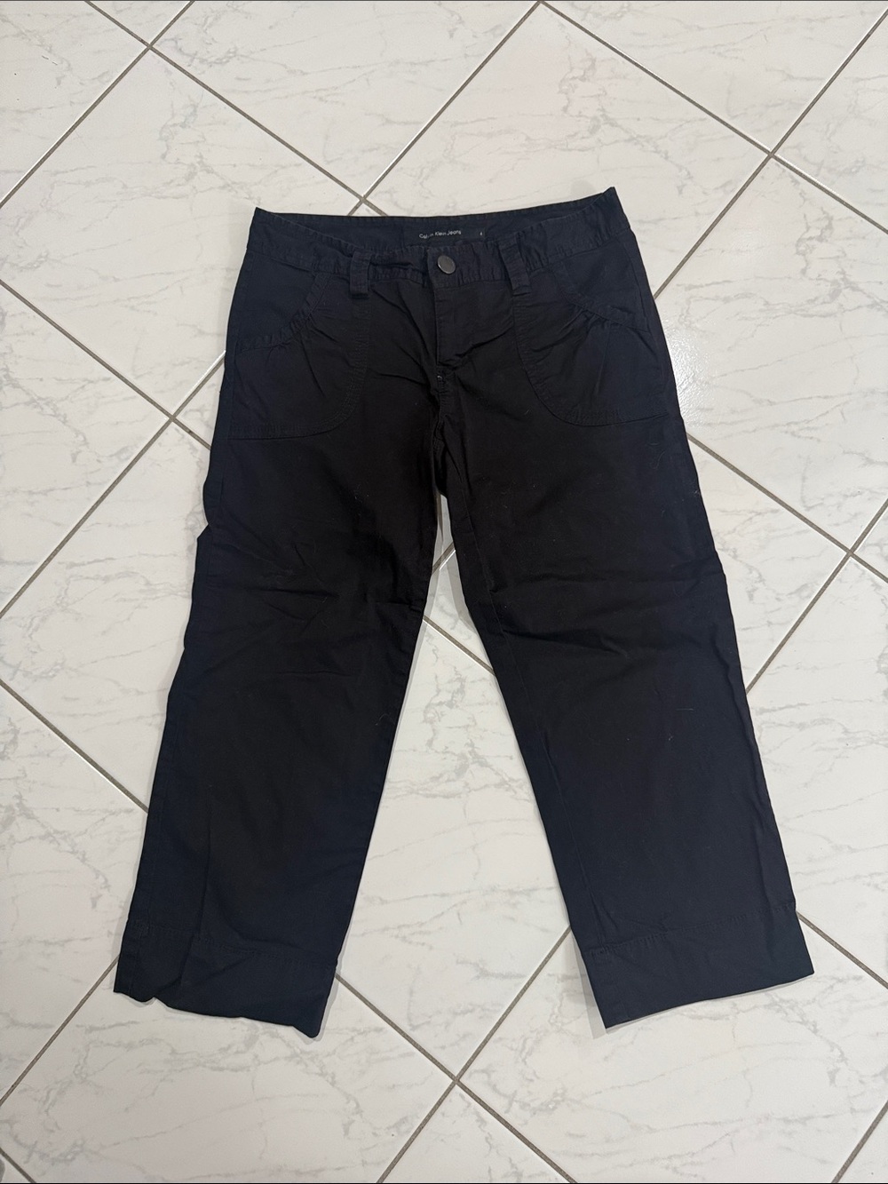 Calvin Klein Jeans Black Straight-Leg Chinos